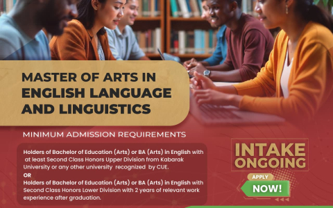 Master of Arts in English Language and Linguistics