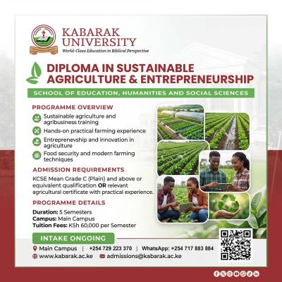 Diploma in Sustainable Agriculture and Entrepreneurship (DipSAE)