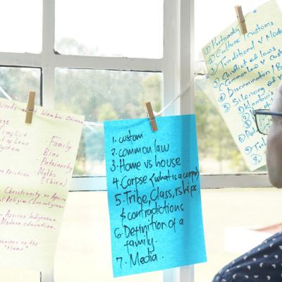 A Participant Viewing The Gallery Walk