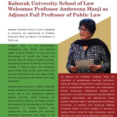 Welcoming Prof Manji